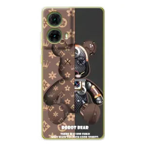 Силиконовый чехол для Motorola MOTO G85 (Медмедь Луи Виттон)
