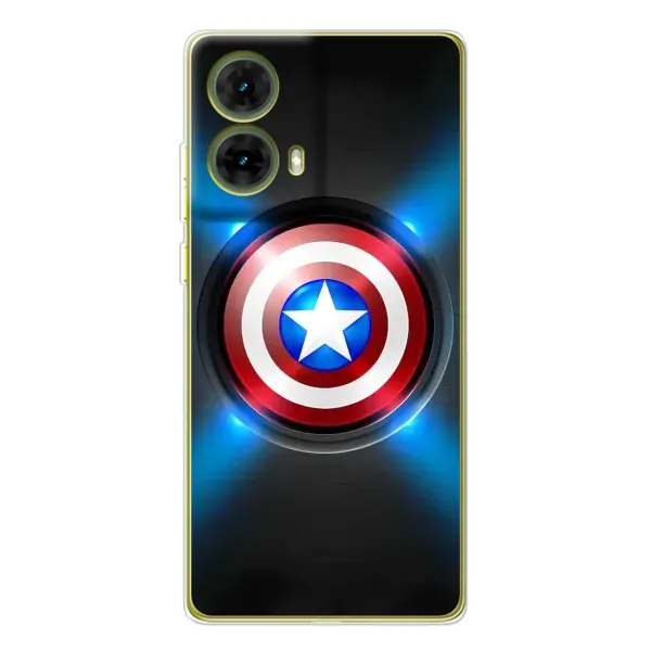 Чехол с рисунком «Яркий Щит Капитана» для Motorola MOTO G85