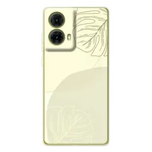 Чехол цветочный дизайн для Motorola MOTO G85 (Зелёный фон)