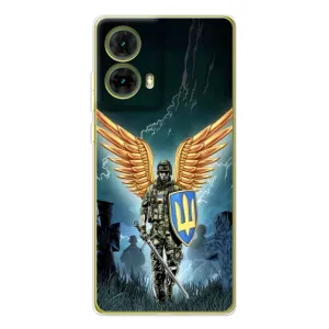 Патріотичний Чохол для Motorola MOTO G85 (ЗСУ з крильми)