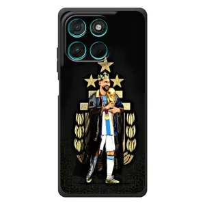 Чехлы Лео Месси Аргентина для Motorola MOTO G86 Power (Месси король)