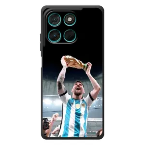 Чехлы Лео Месси Аргентина для Motorola MOTO G86 Power (Счастливый Месси)