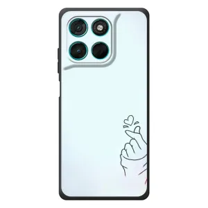 Чехлы (Знак сердечка) на Motorola MOTO G86 Power (Сердце на голубом)