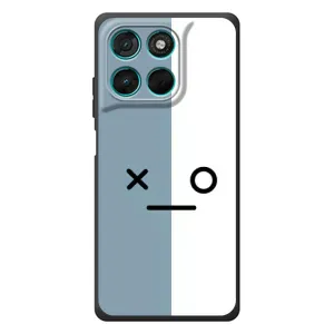 Силиконовые Чехлы (смешные стикеры) для Motorola MOTO G86 Power (Серо-белый)