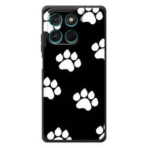 Бампер для Motorola MOTO G86 Power с картинкой "Песики" (Следы собак)