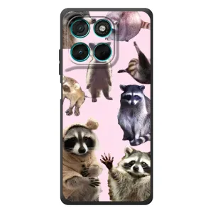 Силиконовый Чехол с Енотами на Motorola MOTO G86 Power (Смешные Еноты)