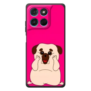 Чехол (ТПУ) Милые собачки для Motorola MOTO G86 Power (Веселый Мопсик)