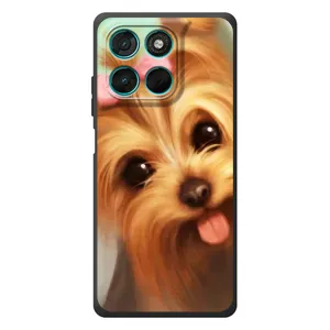 Чехол (ТПУ) Милые собачки для Motorola MOTO G86 Power (Йоршенский терьер)