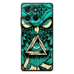 Чехлы с принтом СОВЫ для Motorola MOTO G86 Power (Зеленая сова)