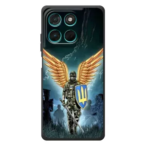 Патриотический Чехол для Motorola MOTO G86 Power (ЗСУ з крильями)