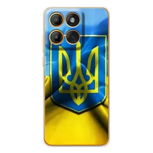 Чехол с картинкой (Патриотический ГЕРБ) на Motorola MOTO G86 (Герб и Флаг Украины)