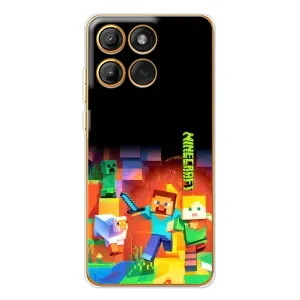 Чехлы для Motorola MOTO G86 (Персонажи Майн Крафт) (Герой Майнкрафт)