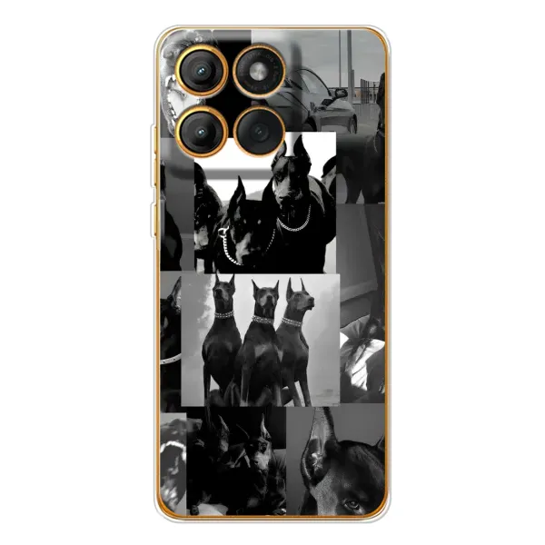 Чехол с рисунком «Коллаж Доберман» для Motorola MOTO G86 Чехол с рисунком «Коллаж Доберман» для Motorola MOTO G86