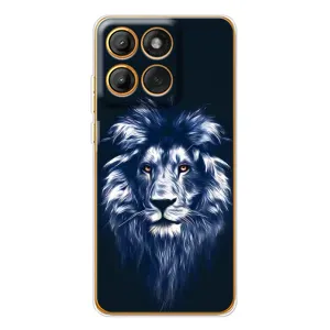 Чохол з картинкою на Motorola MOTO G86 (Лев – синій)