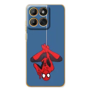 Чехол Супергерой Человека Паука на Motorola MOTO G86 (На паутине)