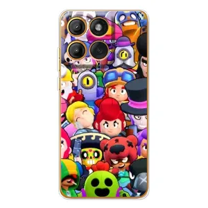 Силиконовый Чехол на Motorola MOTO G86 с картинкой Brawl Stars (Персонажи)