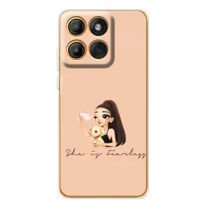 Силиконовый Чехол на Motorola MOTO G86 с картинкой Стильных Девушек (С собакой)