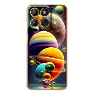 Чехол (ТПУ) с планетами на Motorola MOTO G86 (Солнечна система)