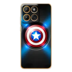 Чехол с Щитом Капитана Америки на Motorola MOTO G86 (Яркий Щит Капитана)