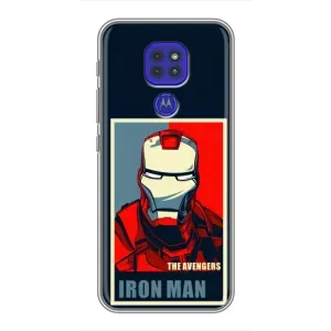 Чехол Супергерой Железный человек на Motorola MOTO G9 Play (Art Iron man)