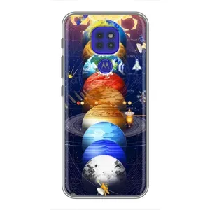 Чехол (ТПУ) с планетами на Motorola MOTO G9 Play (Арт планети)