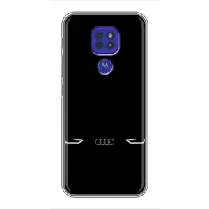 Силиконовый бампер с картинкой машины на Motorola MOTO G9 Play (Силует Audi)