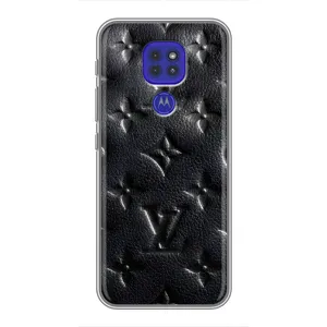 Текстурный Чехол Louis Vuitton для Моторола Мото джи 9 плей (Черный ЛВ)