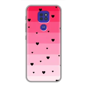 Чехлы с тематикой "Маленькие Сердечки" на Motorola MOTO G9 Play (Чорные сердечки)
