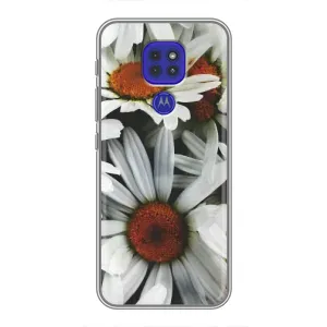 Чехол с ромашками на Motorola MOTO G9 Play (Цветы Ромашки)