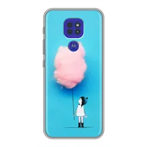 Девчачий Чехол для Motorola MOTO G9 Play (Девочка с тучкой)