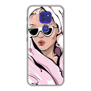 Чехол с картинкой Модные Девчонки Motorola MOTO G9 Play (Девушка в халате)
