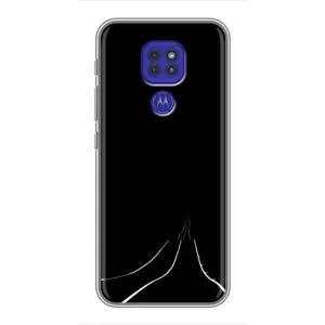 Чехол с картинками на черном фоне для Motorola MOTO G9 Play (Дорога)