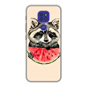 Силиконовый Чехол с Енотами на Motorola MOTO G9 Play (Енот)