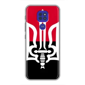 Чехлы УПА (Красно-Чёрный) на Motorola MOTO G9 Play (Герб Украины)