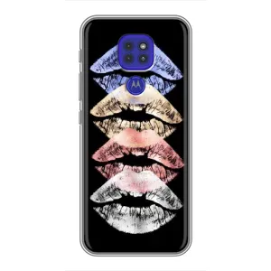 Чехол Стильные девушки на Motorola MOTO G9 Play (Губы)