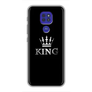 Чехол (Корона на чёрном фоне) для Моторола Мото джи 9 плей (KING)