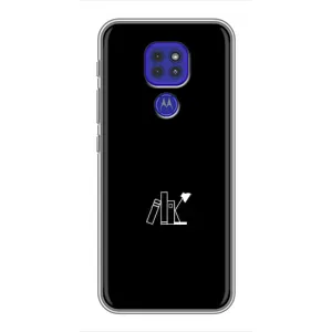 Чехол с картинками на черном фоне для Motorola MOTO G9 Play (Книжки)
