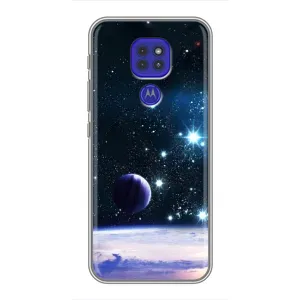Чехол (ТПУ) с планетами на Motorola MOTO G9 Play (Космический вид)