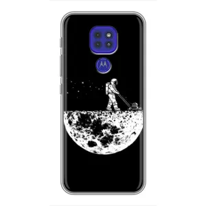 Силиконовый Чехол с принтом "Космонавты" на Motorola MOTO G9 Play (Космонавт)