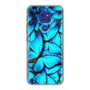 Силиконовый бампер с картинкой животных для Motorola MOTO G9 Play (Крылья бабочек)