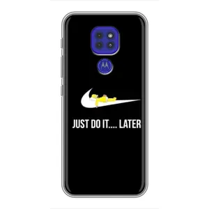 Силиконовый Чехол на Motorola MOTO G9 Play с картинкой Nike (Later)