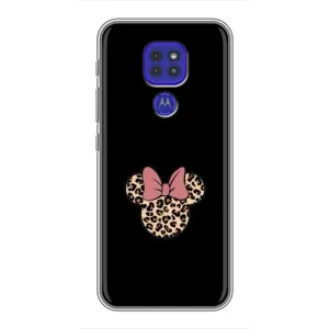 Чехол с леопардовым принтом на Motorola MOTO G9 Play (Леопардовая Минни)