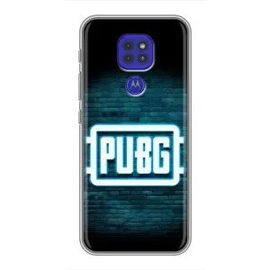 Чехол (TPU) с картинкой "Лого Пабг" на Моторола Мото джи 9 плей (Лого PUBG)