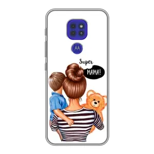 Чехлы для МАМЫ на Motorola MOTO G9 Play (Мама и сын)