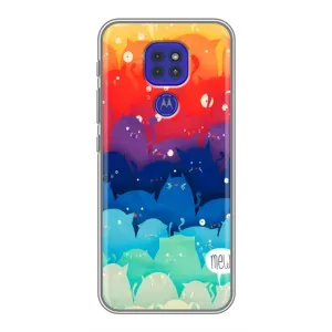 Силиконовый чехол с котиком для Motorola MOTO G9 Play (Mew)