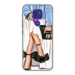 Силиконовый Чехол на Motorola MOTO G9 Play с картинкой Стильных Девушек (Мода)