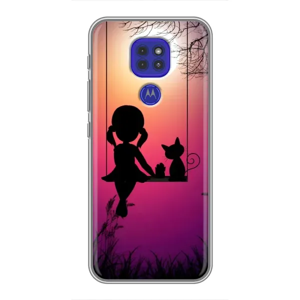 Чехол с рисунком «На качели» для Motorola MOTO G9 Play