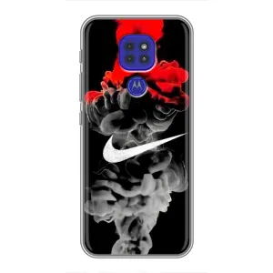 Силиконовый Чехол на Motorola MOTO G9 Play с картинкой Nike (Nike дым)