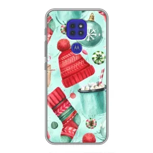 Чехол Санта Клаус для Motorola MOTO G9 Play (Одежда)