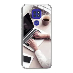 Силиконовый бампер (Работники) на Motorola MOTO G9 Play (Офисный работник)